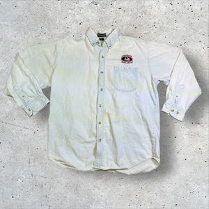 Colorado Avalanche Button Shirt Size Large Denim Chest Logo Shirt